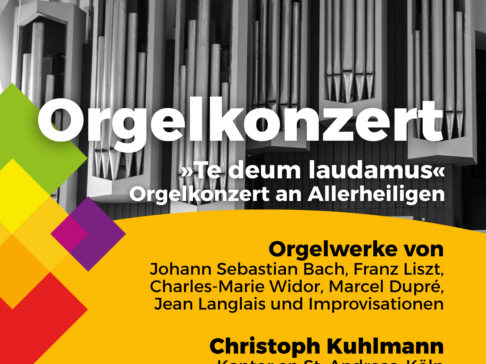 Orgelkonzert Christoph Kuhlmann - Plakat