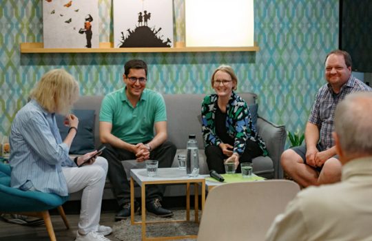 Talk in der HUMA: Gespräche über Mut, Demut und Frohmut