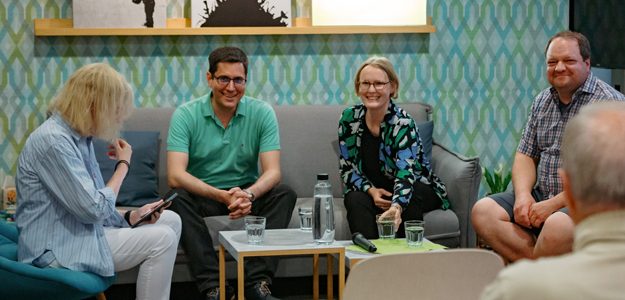 Talk in der HUMA: Gespräche über Mut, Demut und Frohmut